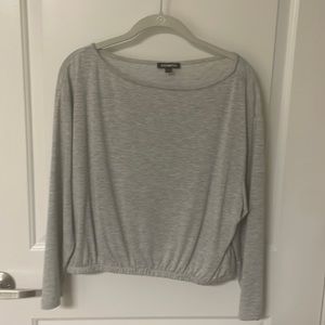 Small gray Express off shoulder type top with elastic waist. Very good condition